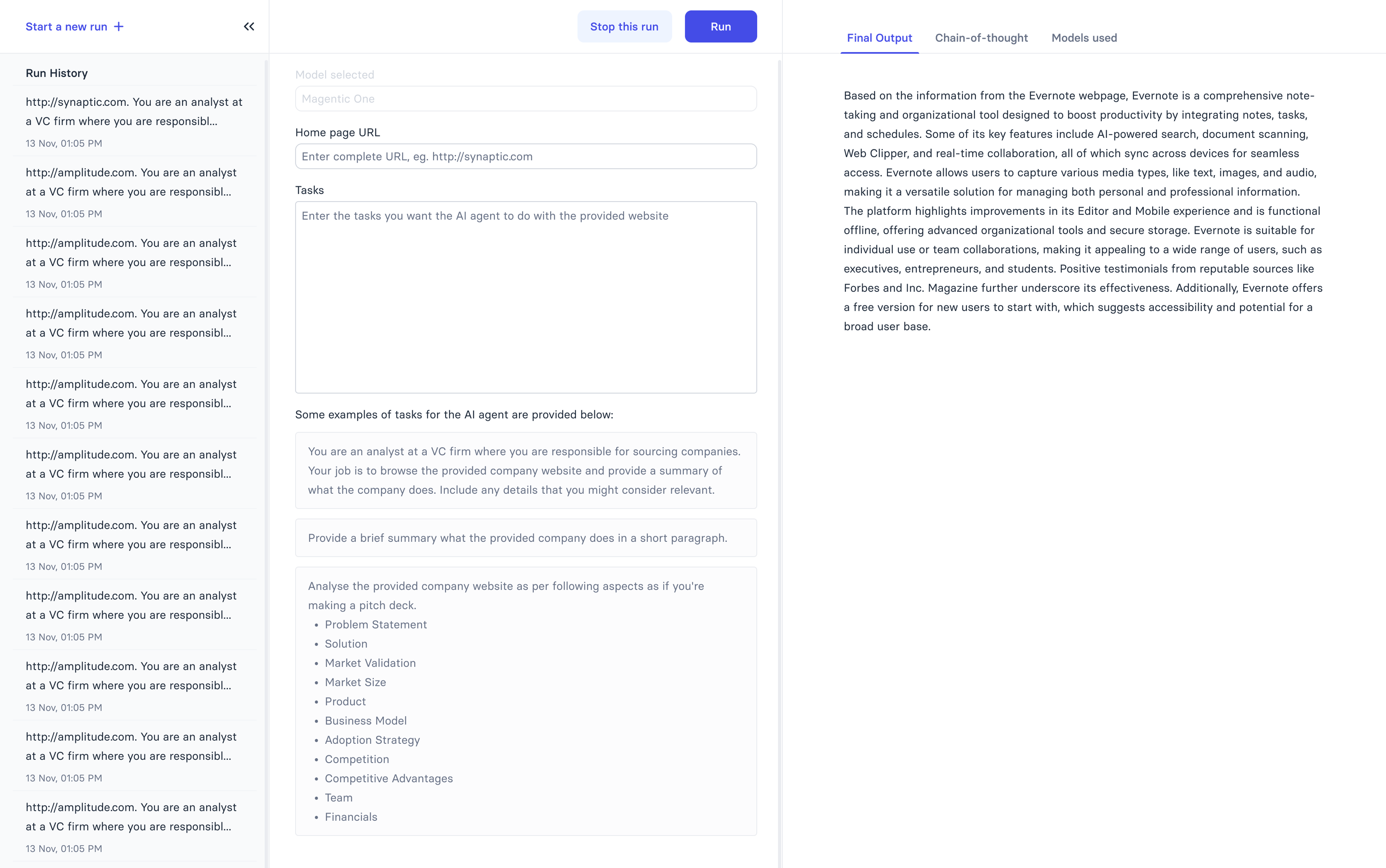 Design of the initial demo/playground version of the agentic pipeline