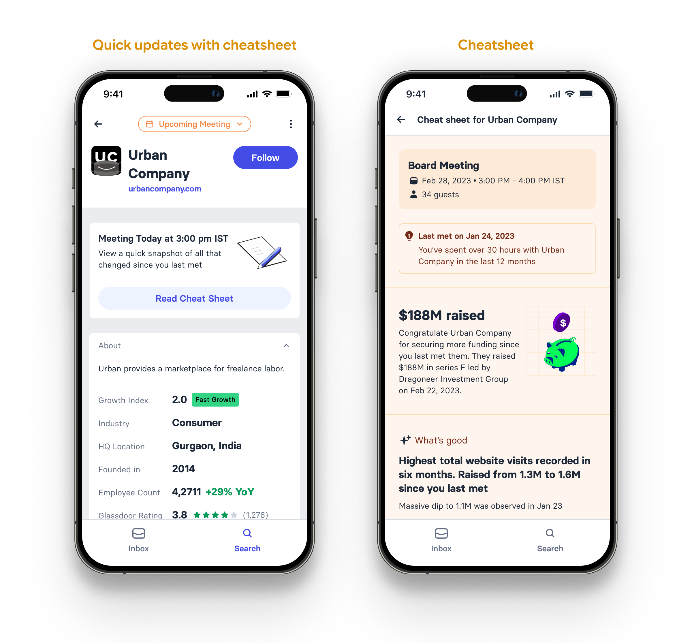 Quick updates via the cheatsheet card and the cheatsheet page