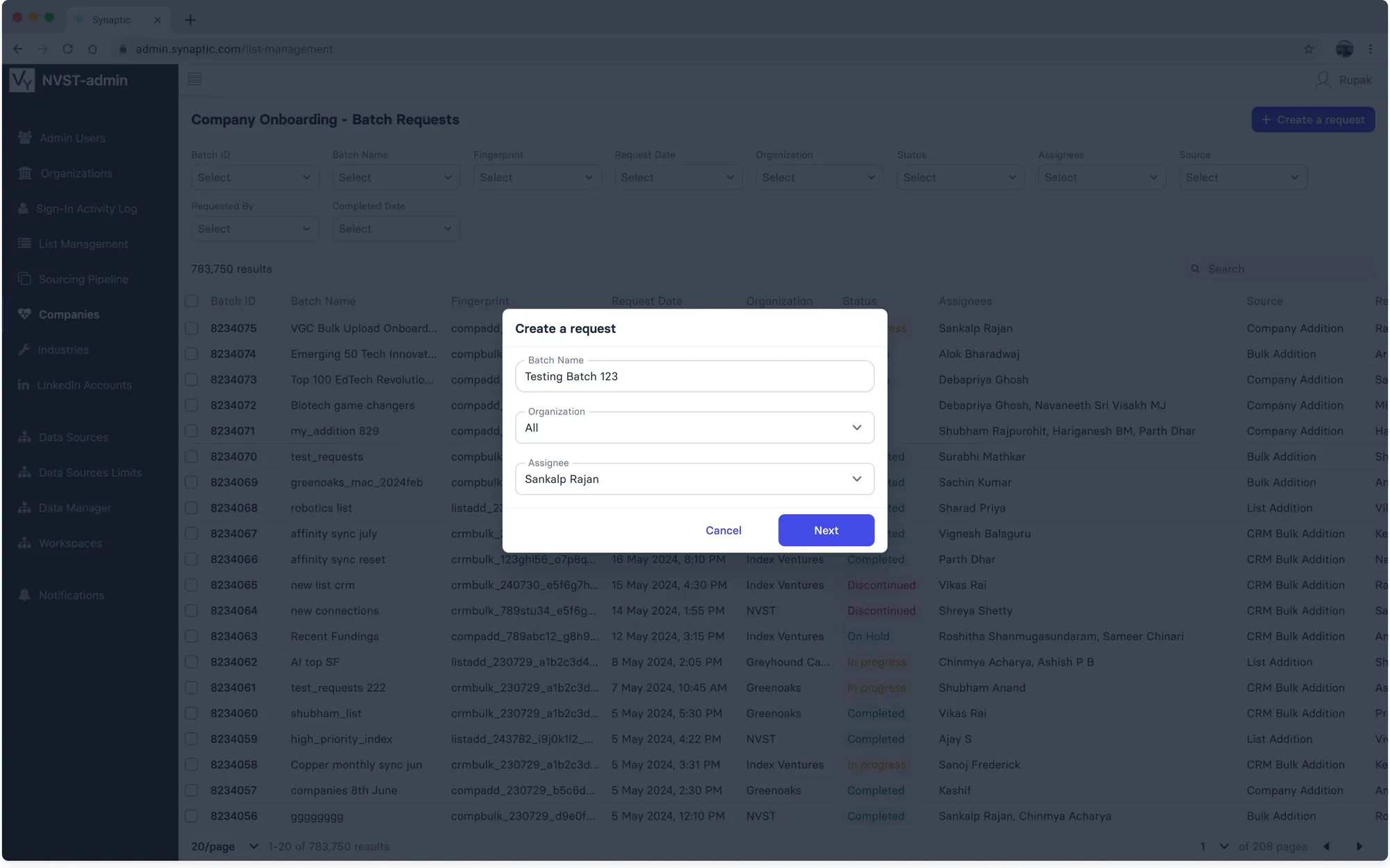 Create a request form